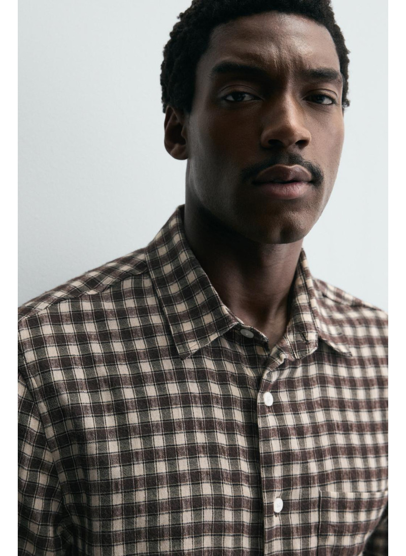 Рубашка в клетку с карманом Рубашка в клетку с карманом