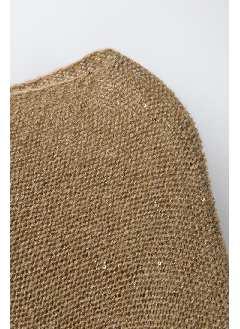 ТРИКОТАЖНАЯ НАКИДКА С ПАЙЕТКАМИ ТРИКОТАЖНАЯ НАКИДКА С ПАЙЕТКАМИ