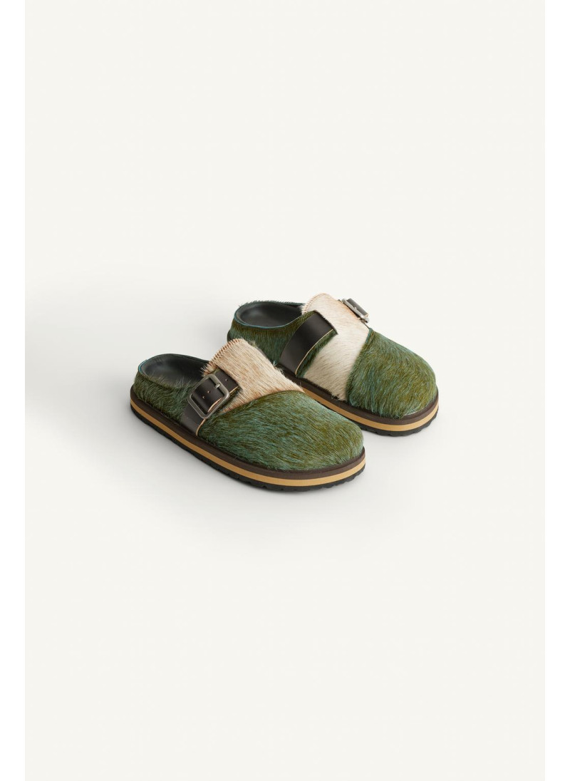 Кожаные деревянные сабо Кожаные деревянные сабо