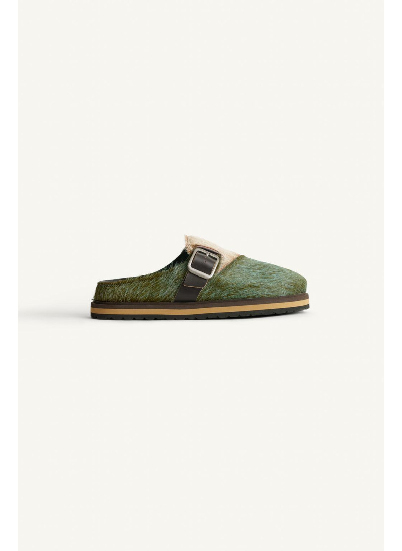 Кожаные деревянные сабо Кожаные деревянные сабо