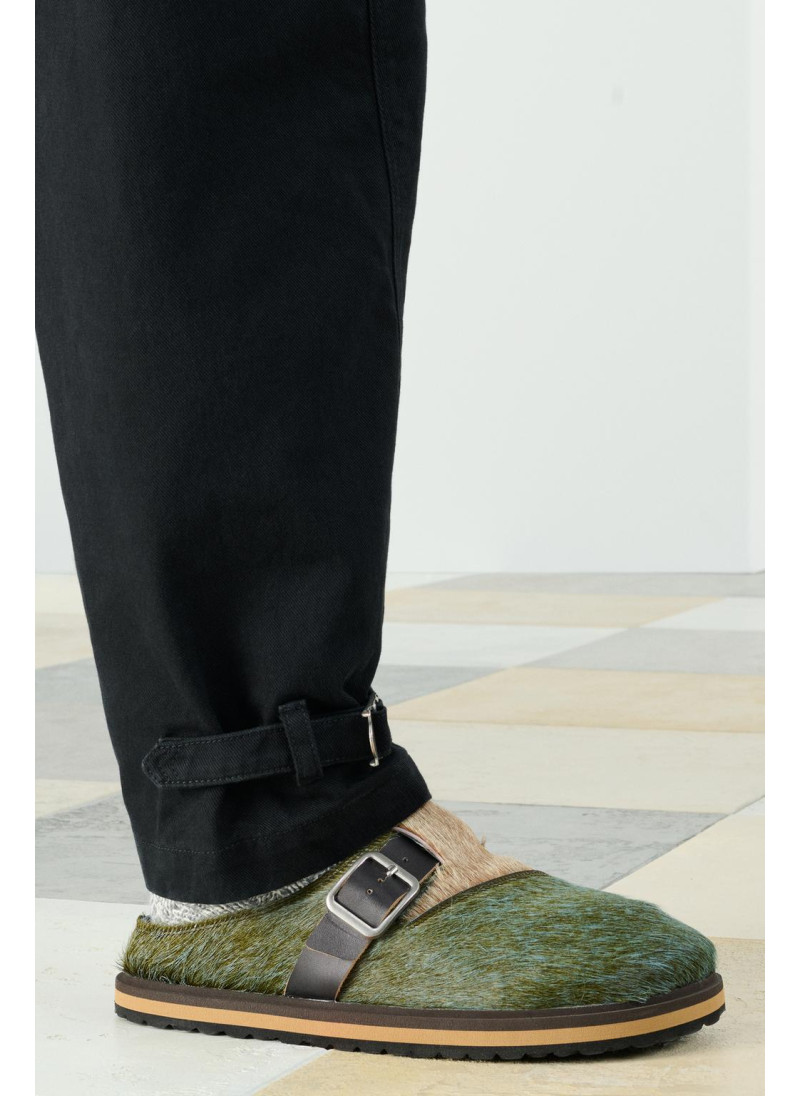 Кожаные деревянные сабо Кожаные деревянные сабо