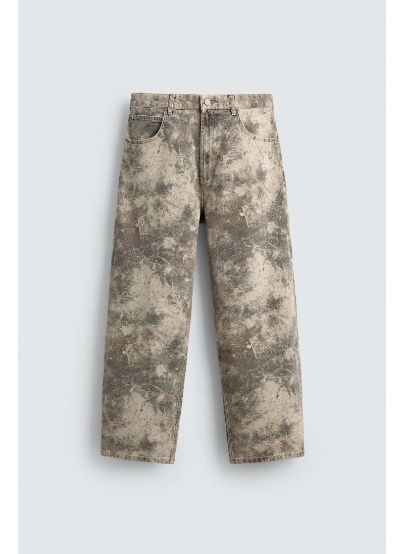 Брюки свободного кроя с абстрактным принтом Брюки свободного кроя с абстрактным принтом