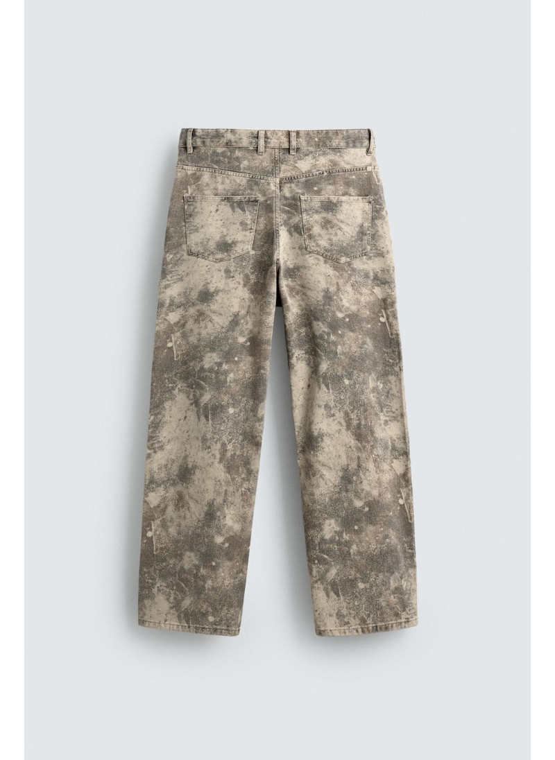 Брюки свободного кроя с абстрактным принтом Брюки свободного кроя с абстрактным принтом