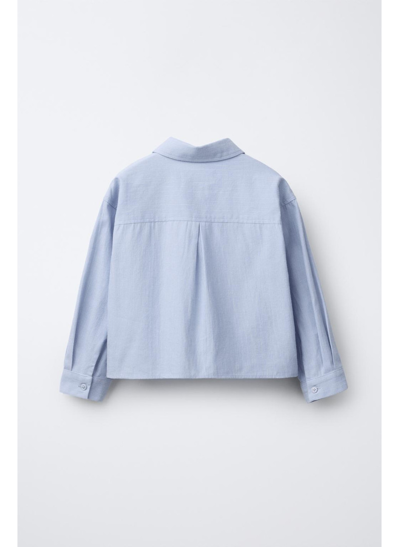 Рубашка в полоску укороченная Рубашка в полоску укороченная