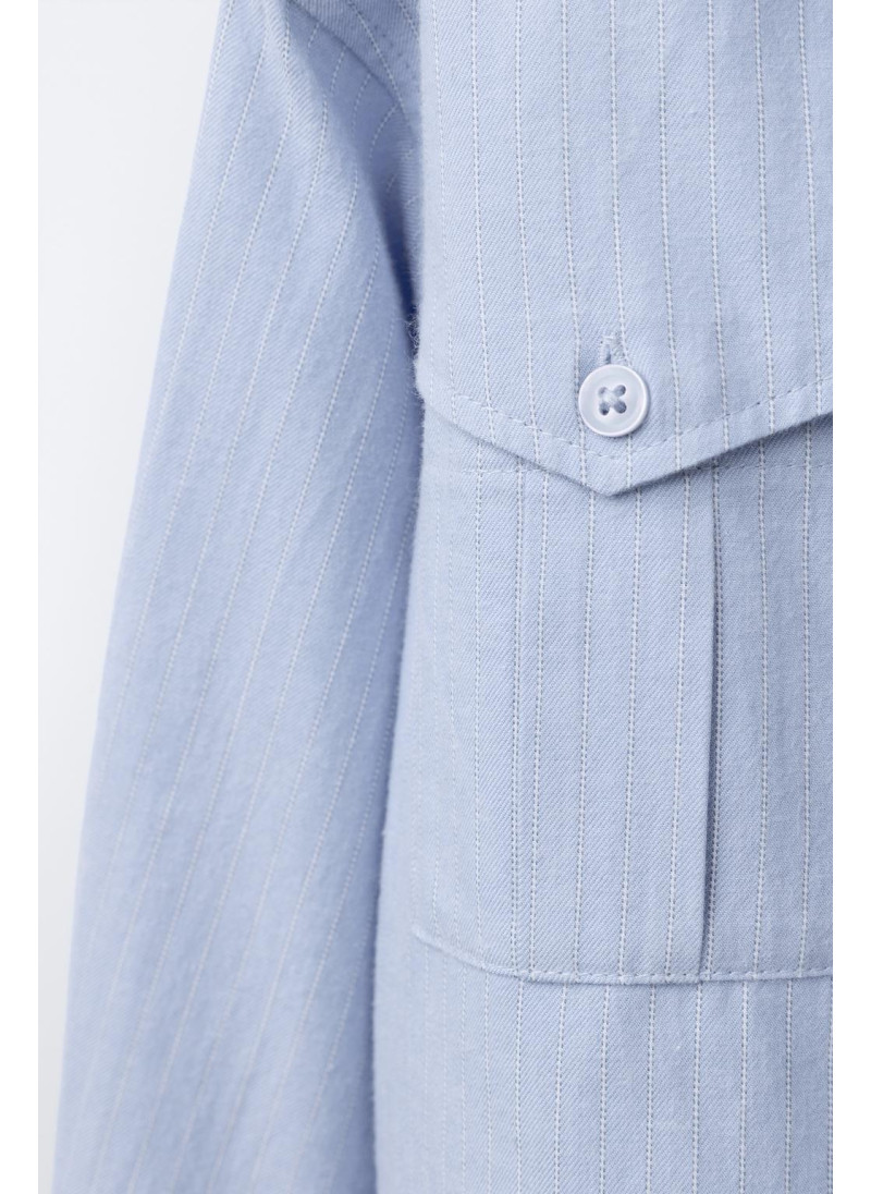 Рубашка в полоску укороченная Рубашка в полоску укороченная