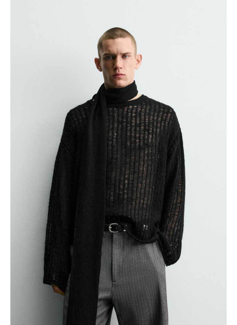 СВИТЕР С ОТКРЫТОЙ ВЯЗКОЙ СВИТЕР С ОТКРЫТОЙ ВЯЗКОЙ