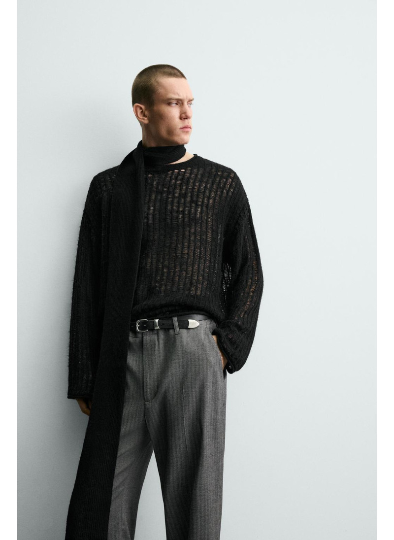 СВИТЕР С ОТКРЫТОЙ ВЯЗКОЙ СВИТЕР С ОТКРЫТОЙ ВЯЗКОЙ