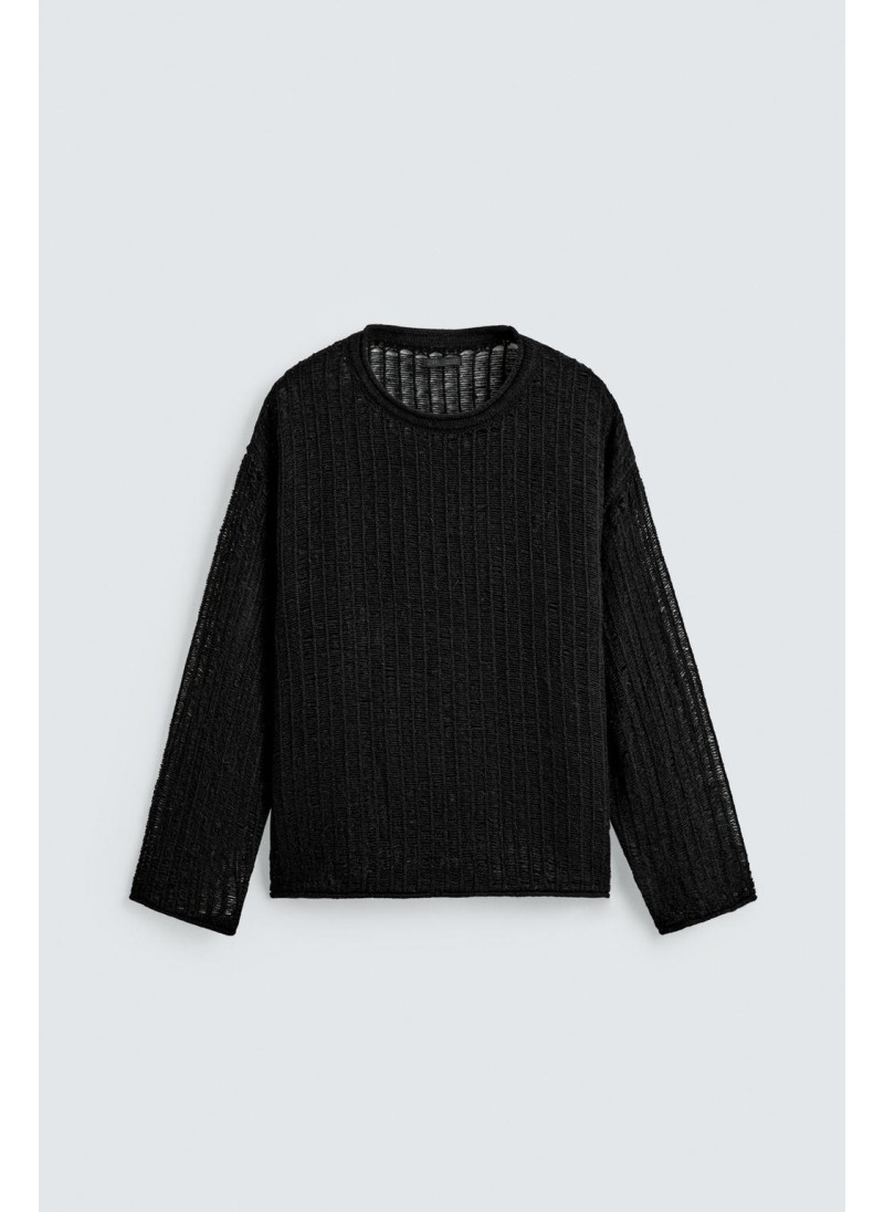 СВИТЕР С ОТКРЫТОЙ ВЯЗКОЙ СВИТЕР С ОТКРЫТОЙ ВЯЗКОЙ