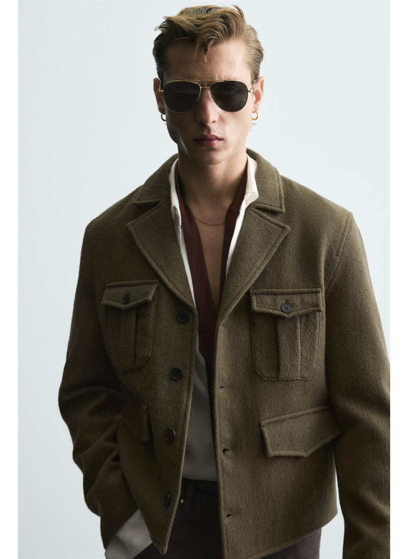 Эксклюзивная куртка с карманами из 100% шерсти limited edition Эксклюзивная куртка с карманами из 100% шерсти limited edition