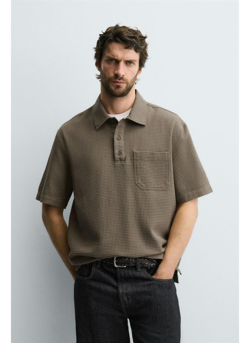 Поло с структурным узором Поло с структурным узором