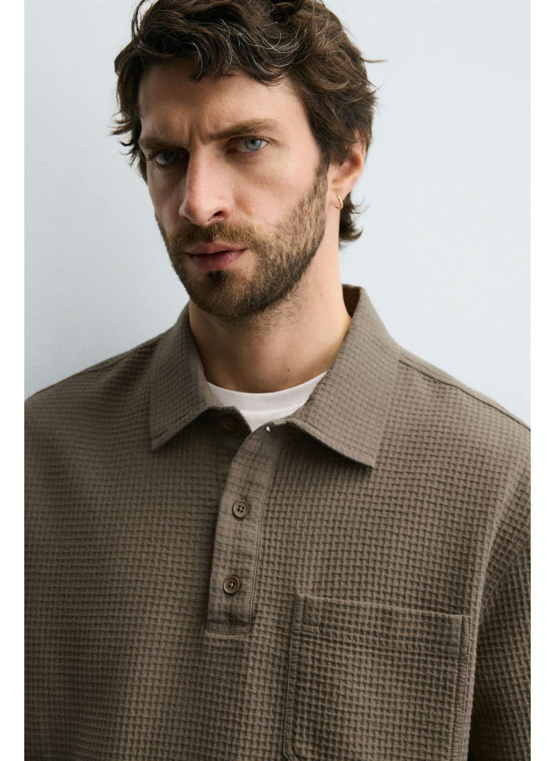 Поло с структурным узором Поло с структурным узором