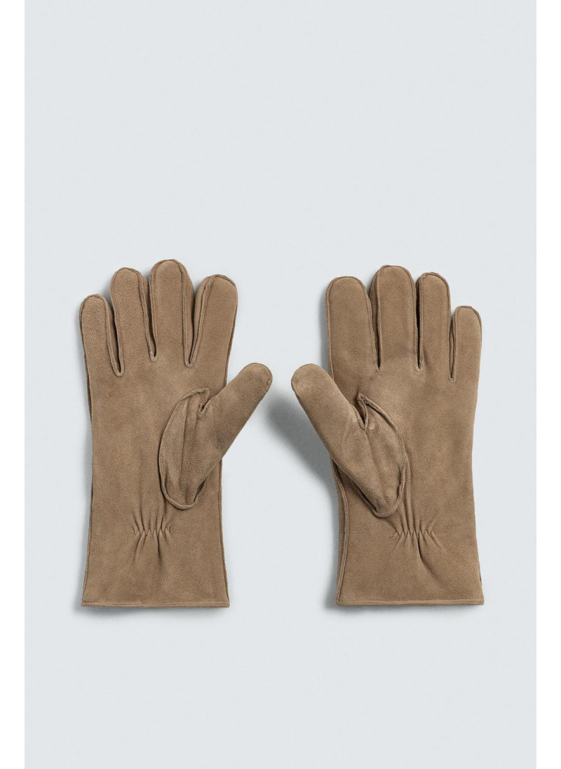 Кожаные перчатки с контрастным отделкой Кожаные перчатки с контрастным отделкой