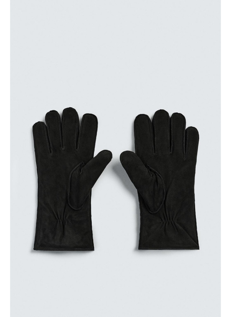 Кожаные перчатки с контрастным отделкой Кожаные перчатки с контрастным отделкой