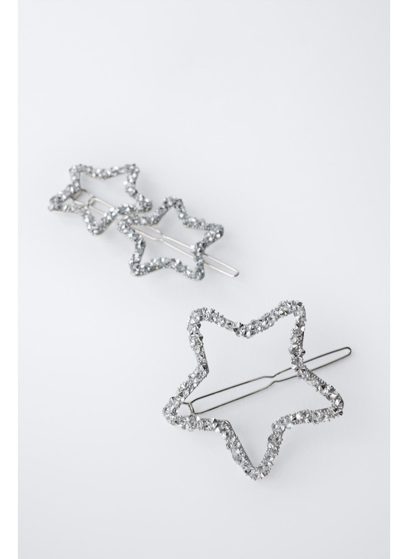 Набор из трех заколок для волос в форме звезд с блестками Набор из трех заколок для волос в форме звезд с блестками