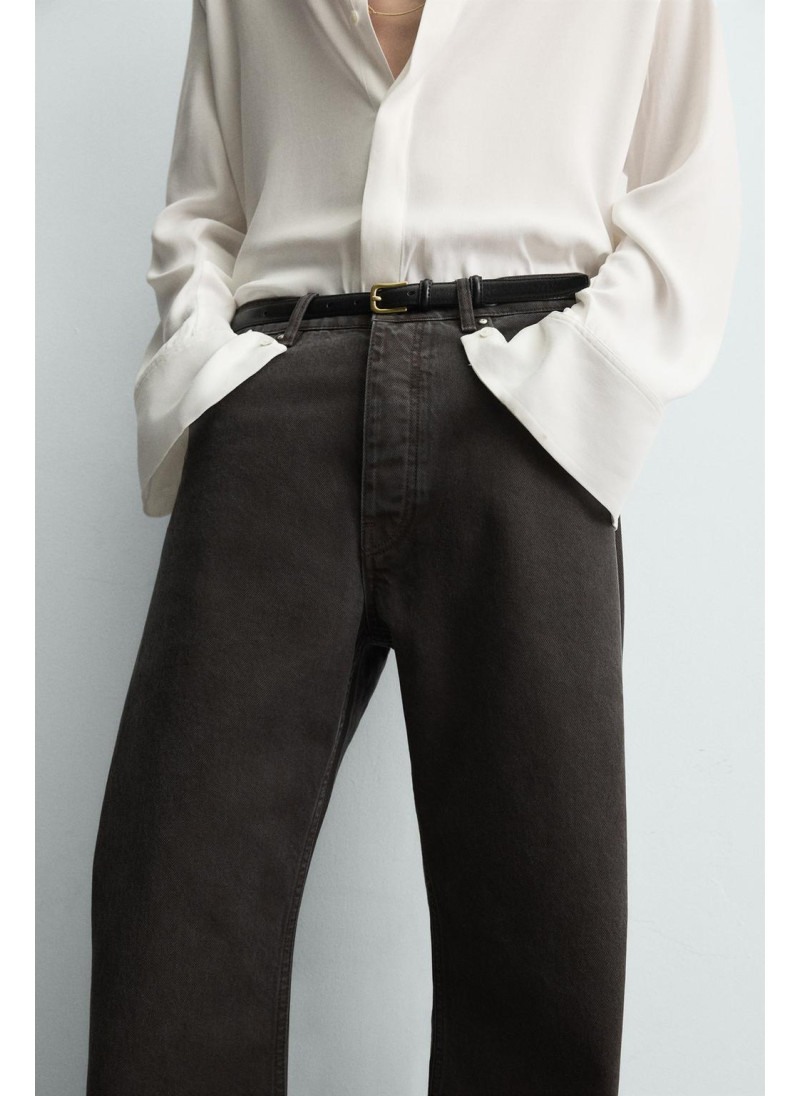 Джинсы с расклешенными штанинами и восковым покрытием Джинсы с расклешенными штанинами и восковым покрытием