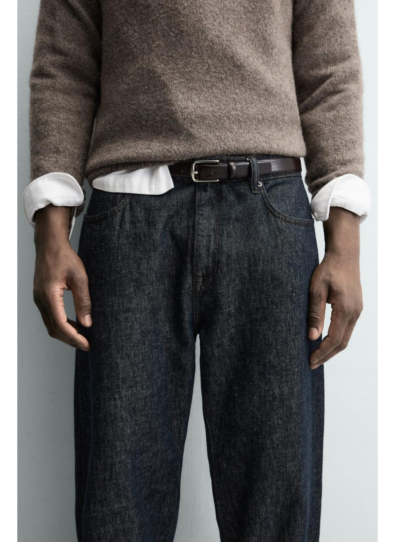 Платье с кожаным поясом