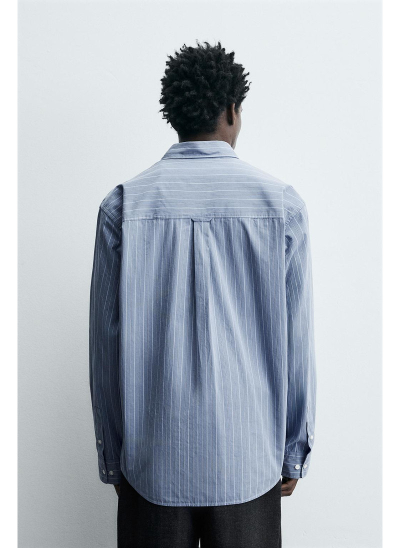 Рубашка в полоску из текстурированного хлопка Рубашка в полоску из текстурированного хлопка