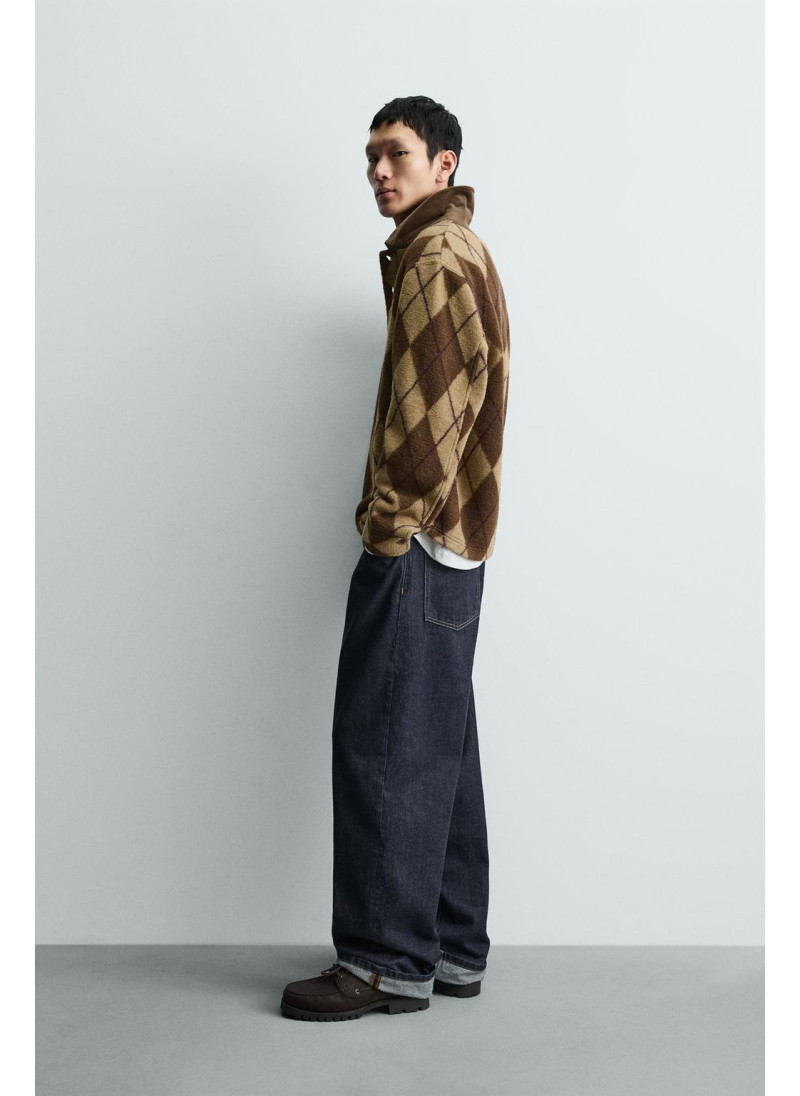 Поло с рельефным узором diamond jacquard Поло с рельефным узором diamond jacquard