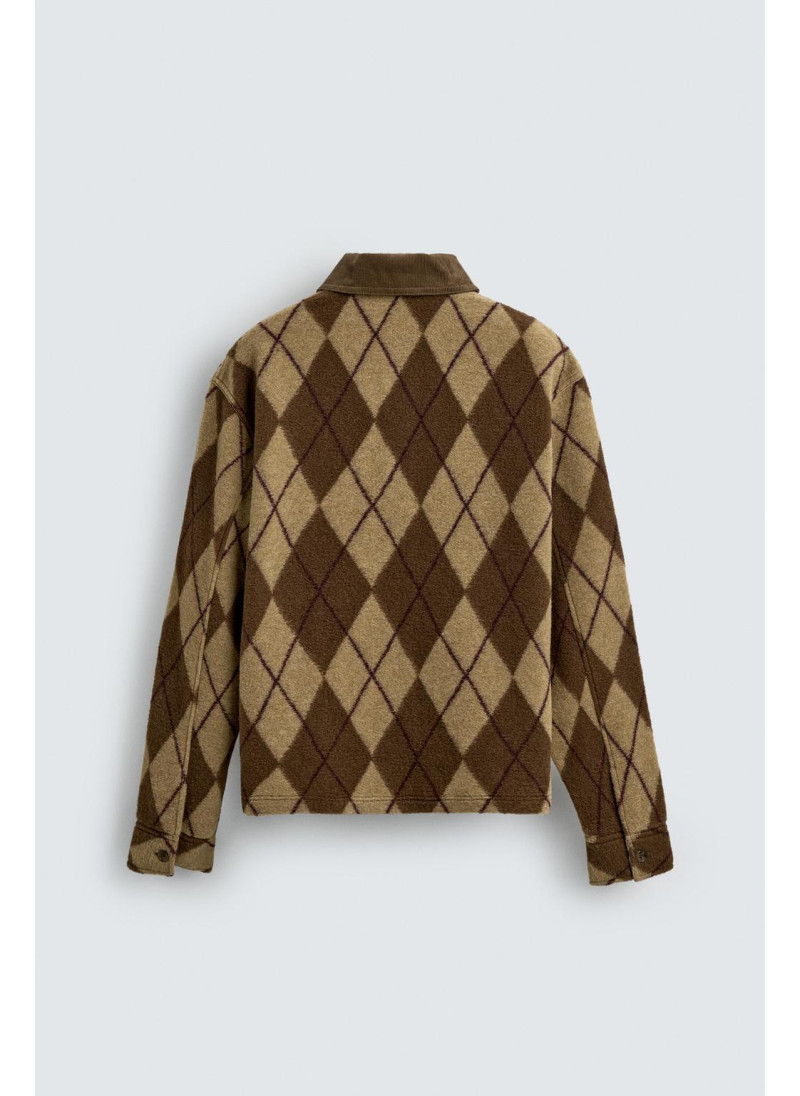 Поло с рельефным узором diamond jacquard Поло с рельефным узором diamond jacquard