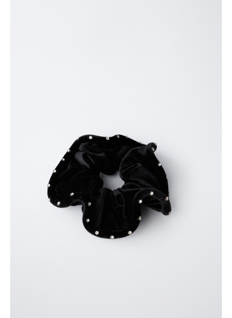 Набор из двух бархатных резинок для волос с стразами Набор из двух бархатных резинок для волос с стразами