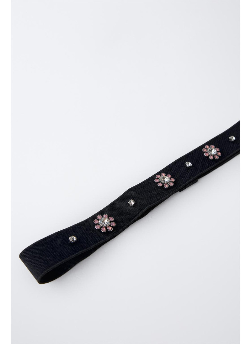 ЭЛАСТИЧНЫЙ ОБОДОК СО СТРАЗАМИ В ВИДЕ ЦВЕТОВ ЭЛАСТИЧНЫЙ ОБОДОК СО СТРАЗАМИ В ВИДЕ ЦВЕТОВ