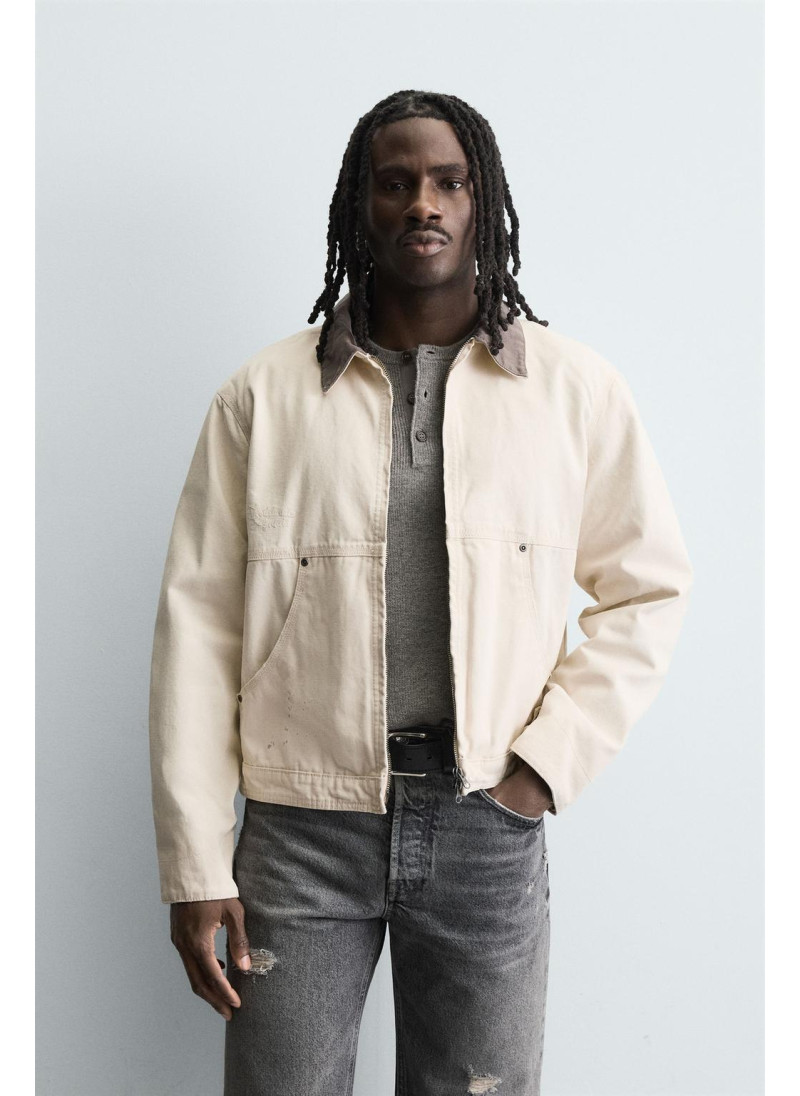 Куртка с контрастным воротником Куртка с контрастным воротником