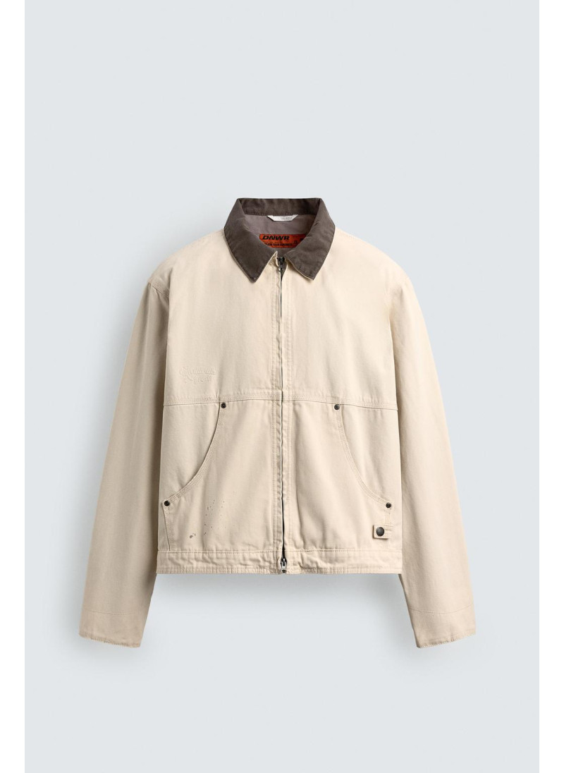 Куртка с контрастным воротником Куртка с контрастным воротником