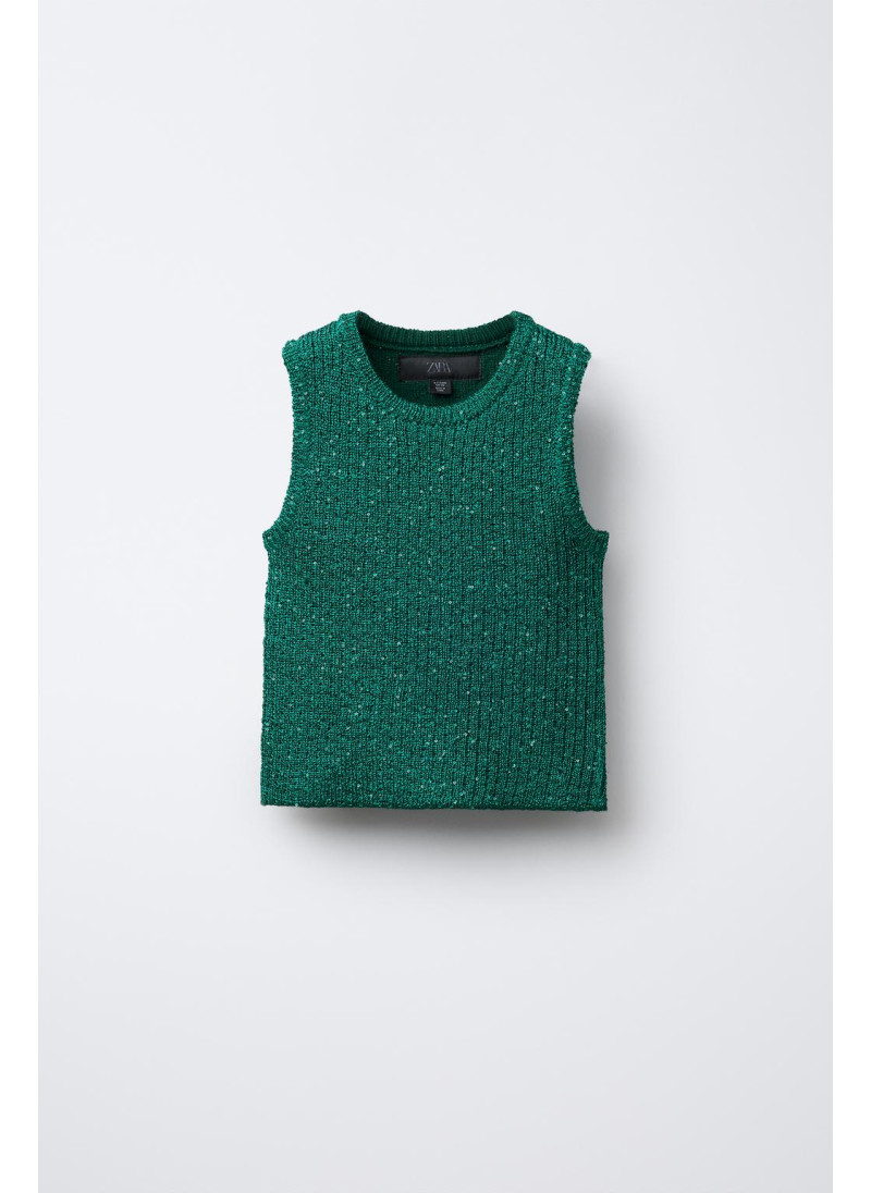 ТРИКОТАЖНЫЙ ТОП С ПАЙЕТКАМИ ТРИКОТАЖНЫЙ ТОП С ПАЙЕТКАМИ