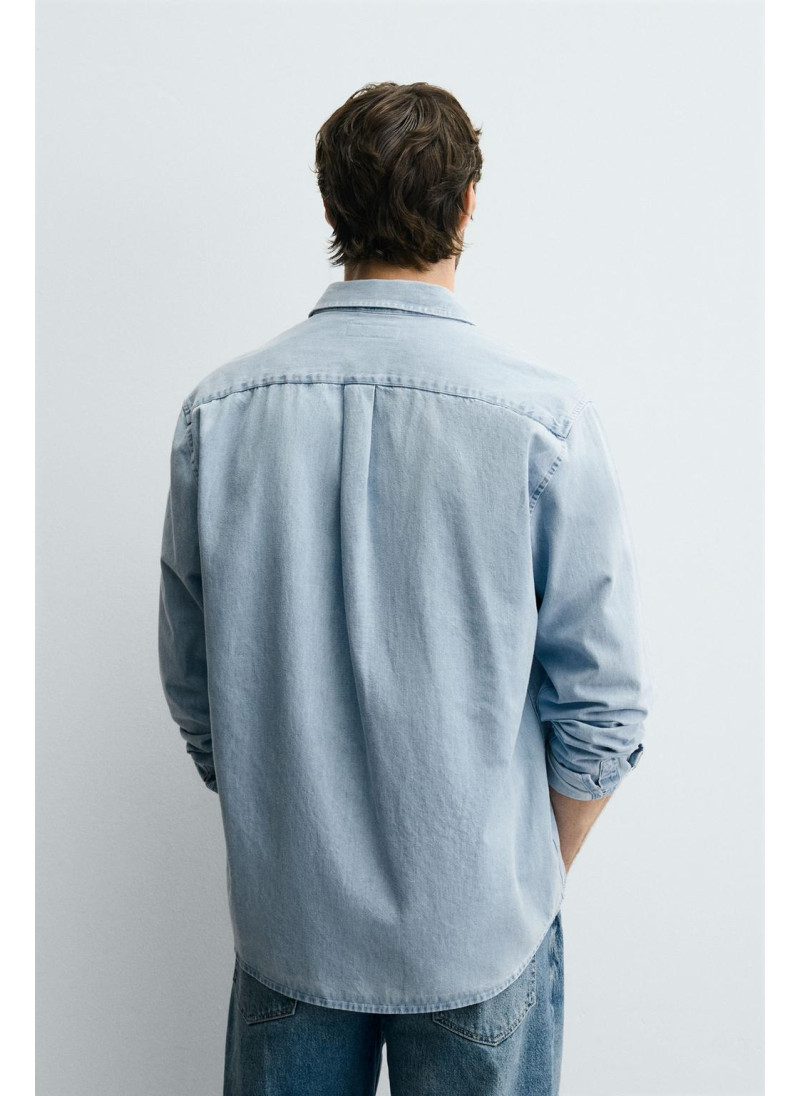 Рубашка из выцветшего денима Рубашка из выцветшего денима