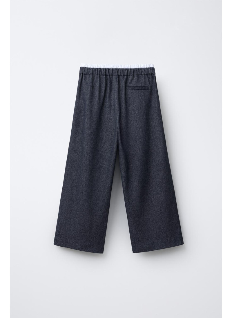 Теплые брюки с двойной поясной резинкой Теплые брюки с двойной поясной резинкой