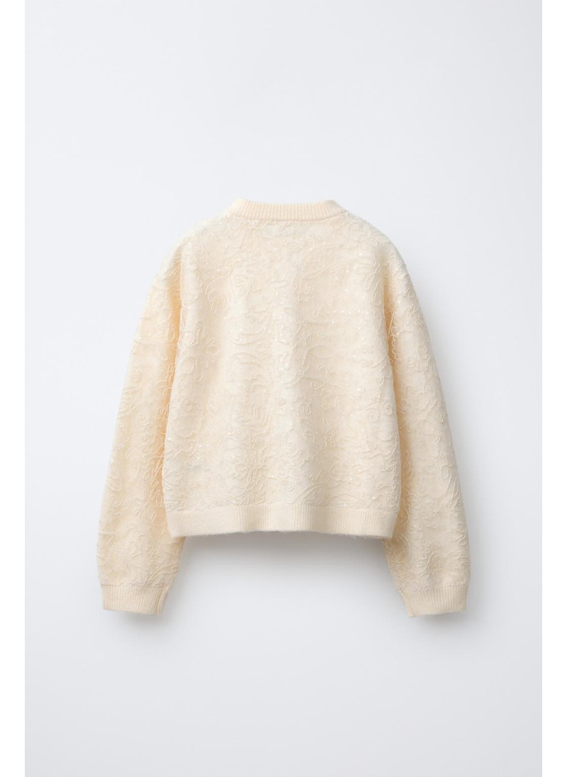 Кардиган с тюлью и пайетками Кардиган с тюлью и пайетками