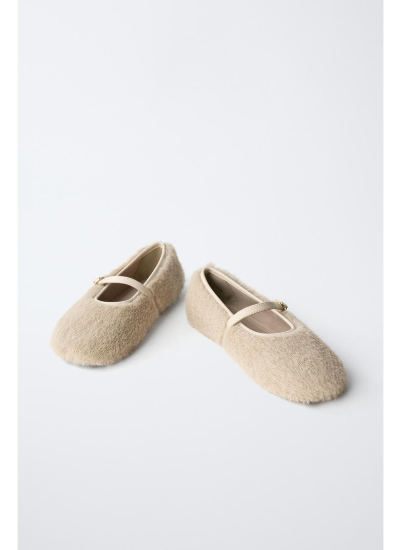 БАЛЕТКИ С ИСКУССТВЕННЫМ МЕХОМ БАЛЕТКИ С ИСКУССТВЕННЫМ МЕХОМ