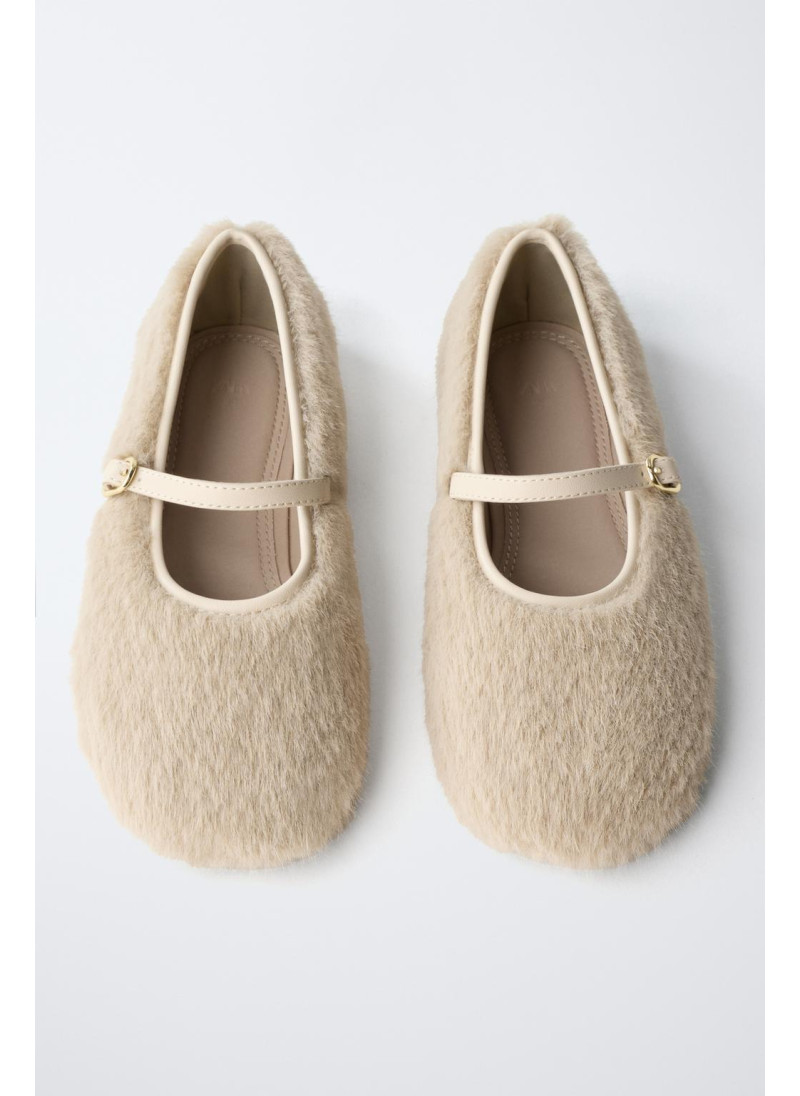 БАЛЕТКИ С ИСКУССТВЕННЫМ МЕХОМ БАЛЕТКИ С ИСКУССТВЕННЫМ МЕХОМ