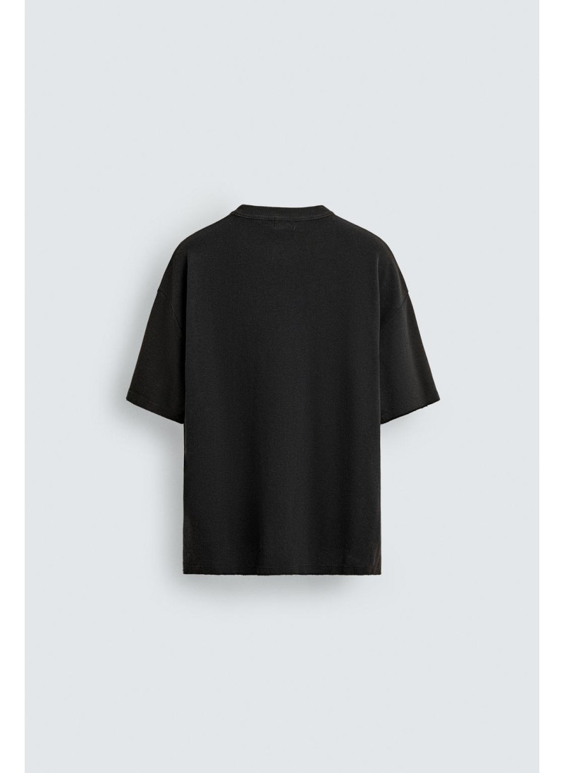 Вязаная футболка с контрастной печатью Вязаная футболка с контрастной печатью