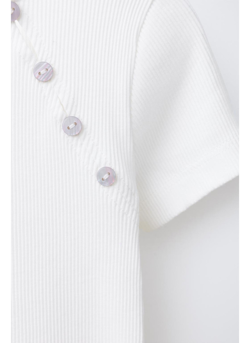 ФУТБОЛКА В РУБЧИК С ПУГОВИЦАМИ ФУТБОЛКА В РУБЧИК С ПУГОВИЦАМИ