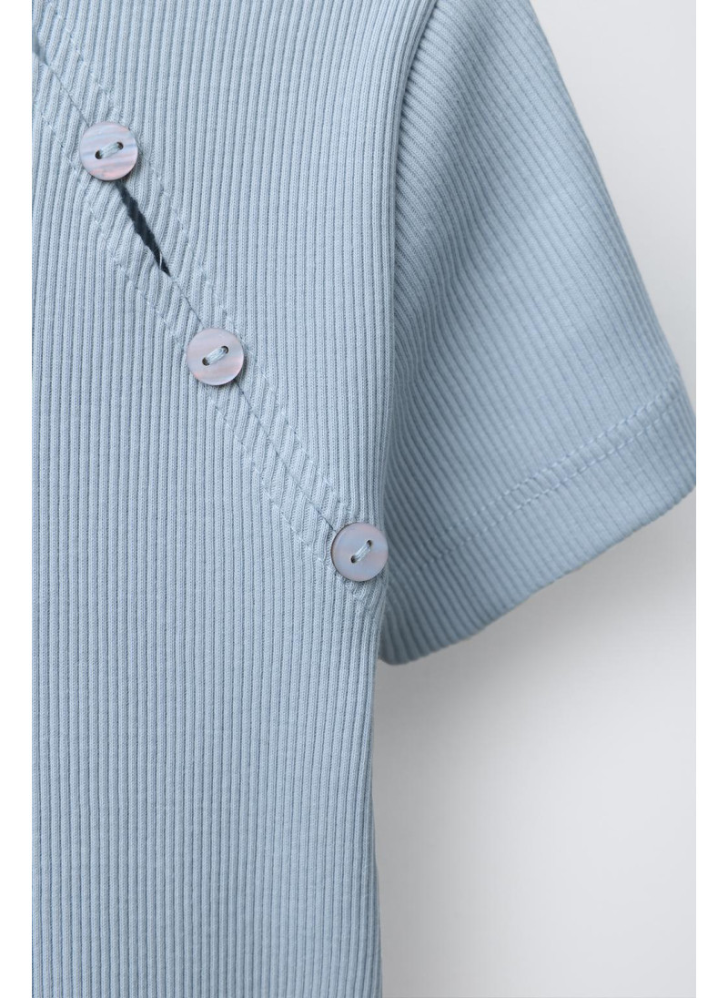 ФУТБОЛКА В РУБЧИК С ПУГОВИЦАМИ ФУТБОЛКА В РУБЧИК С ПУГОВИЦАМИ