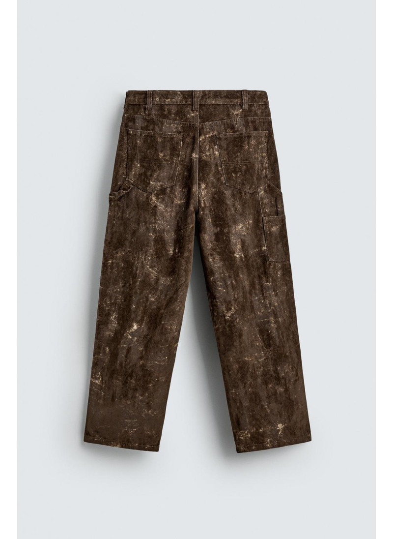 Брюки-карпентер с абстрактным принтом Брюки-карпентер с абстрактным принтом