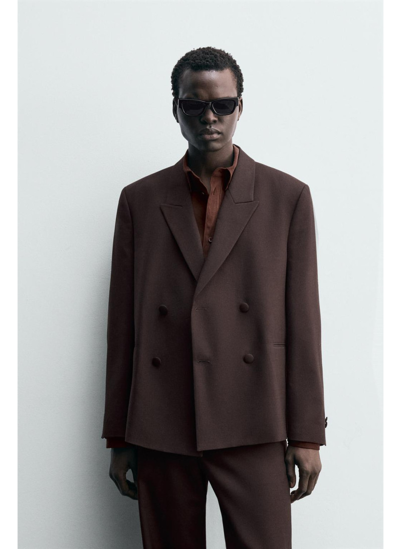 Пиджак с двубортной застежкой из шерстяной смеси Пиджак с двубортной застежкой из шерстяной смеси