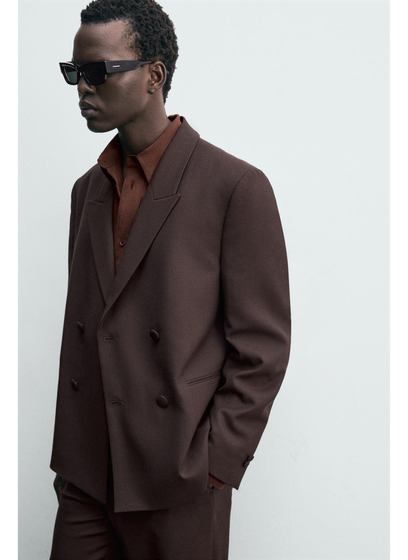 Пиджак с двубортной застежкой из шерстяной смеси Пиджак с двубортной застежкой из шерстяной смеси