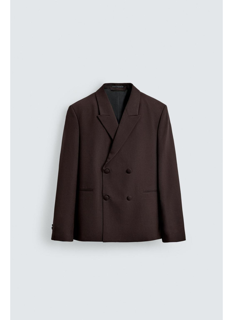 Пиджак с двубортной застежкой из шерстяной смеси Пиджак с двубортной застежкой из шерстяной смеси