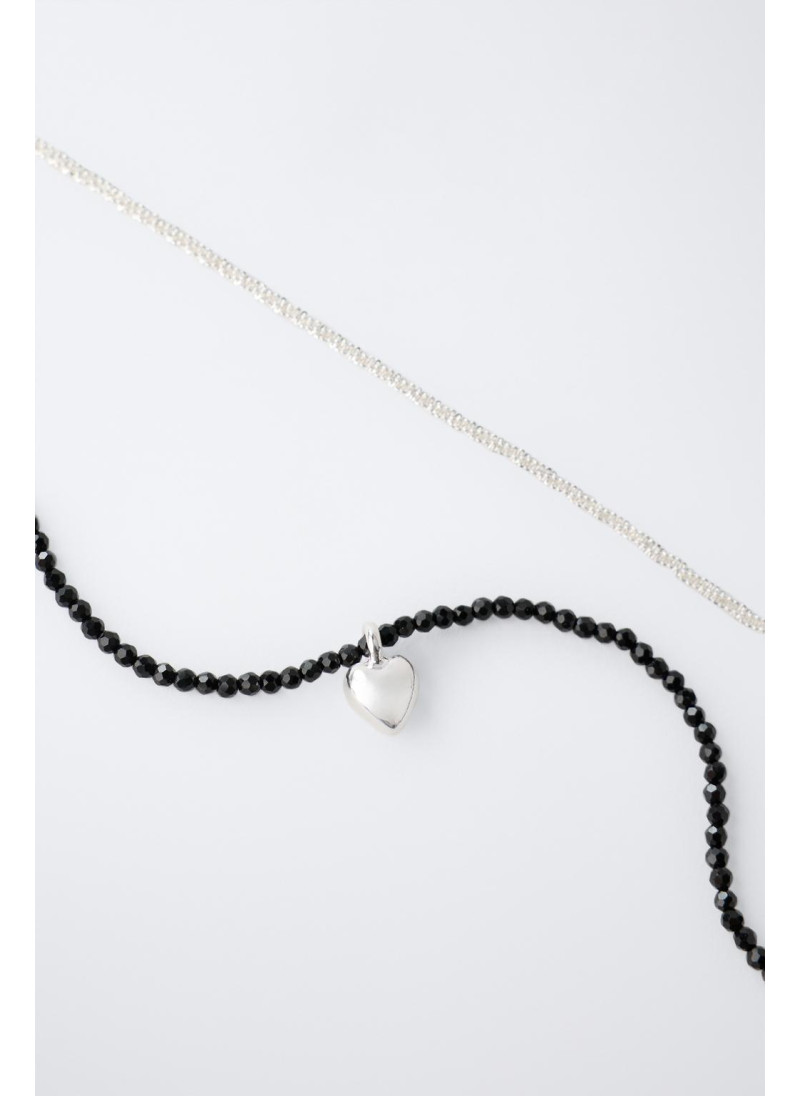 Пара подвесных сердец на цепочке Пара подвесных сердец на цепочке