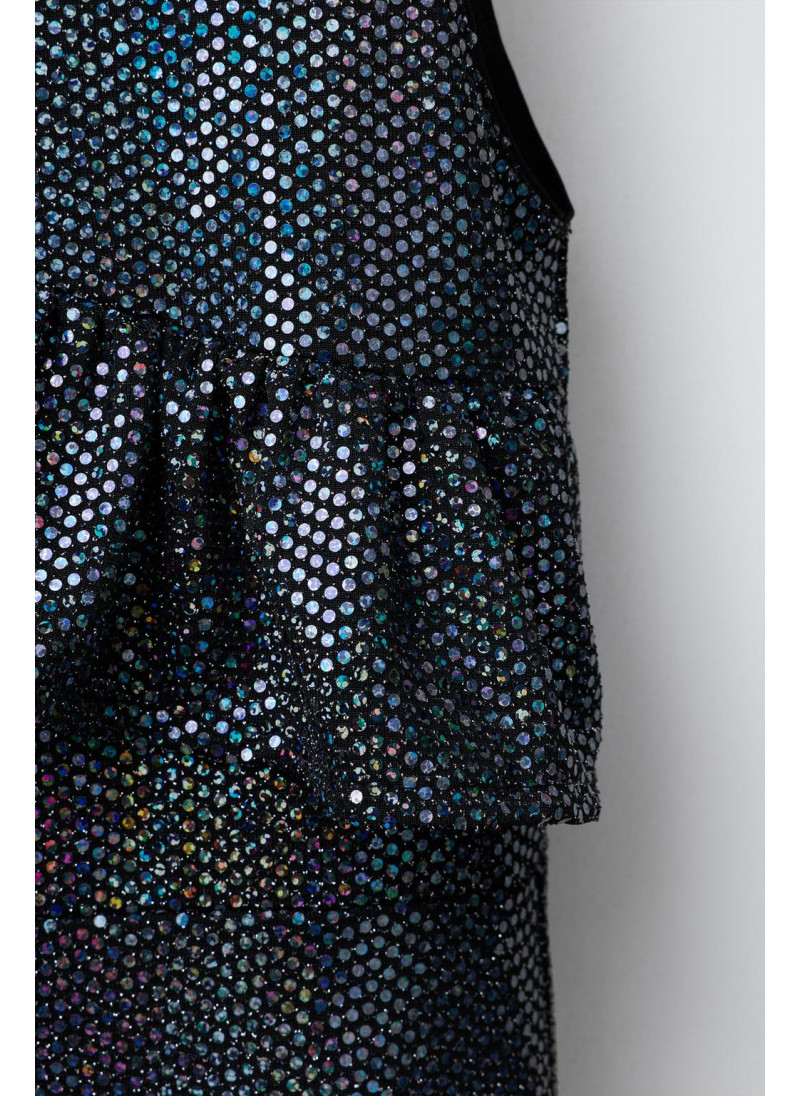 Платье с блестящими оборками Платье с блестящими оборками