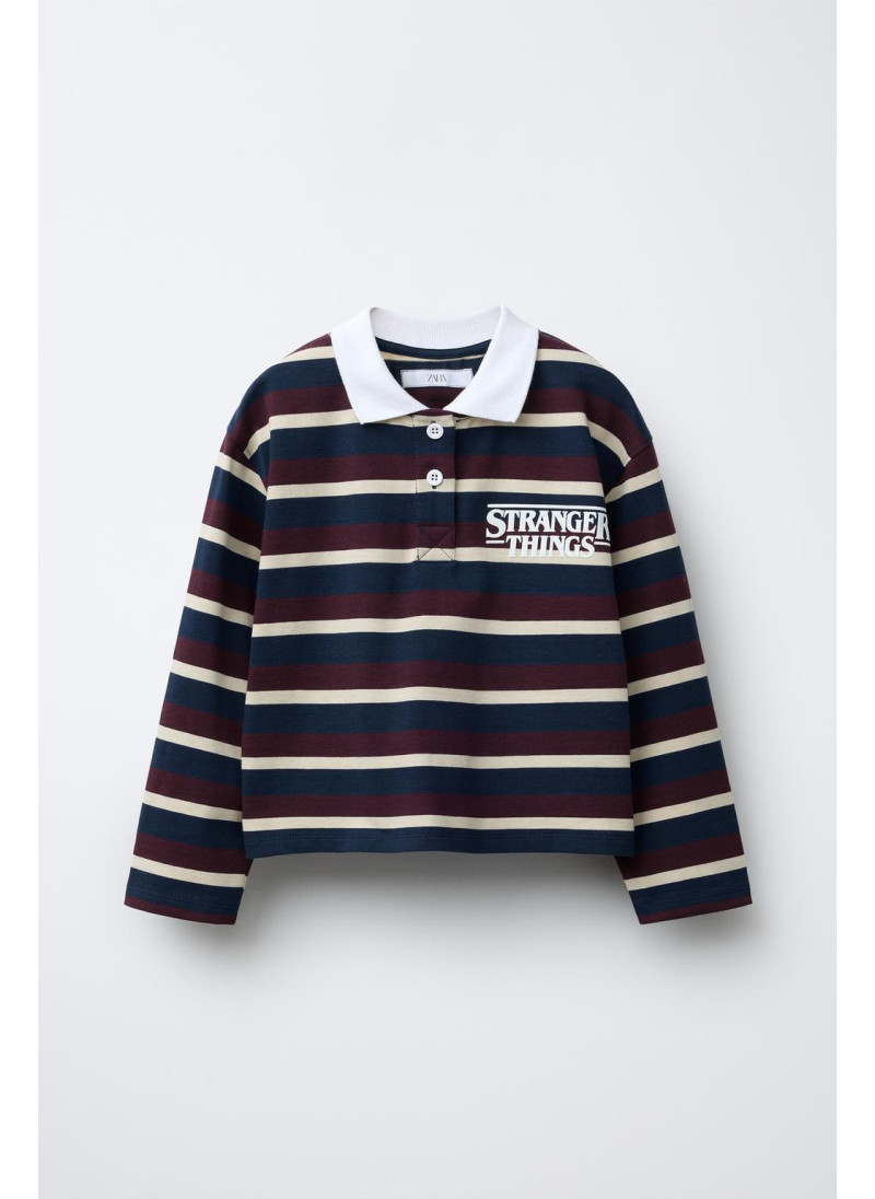 Поло с полосками stranger things © ...