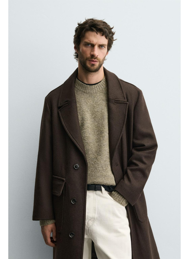 ПАЛЬТО RELAXED FIT ИЗ СМЕСОВОЙ ШЕРСТИ ПАЛЬТО RELAXED FIT ИЗ СМЕСОВОЙ ШЕРСТИ