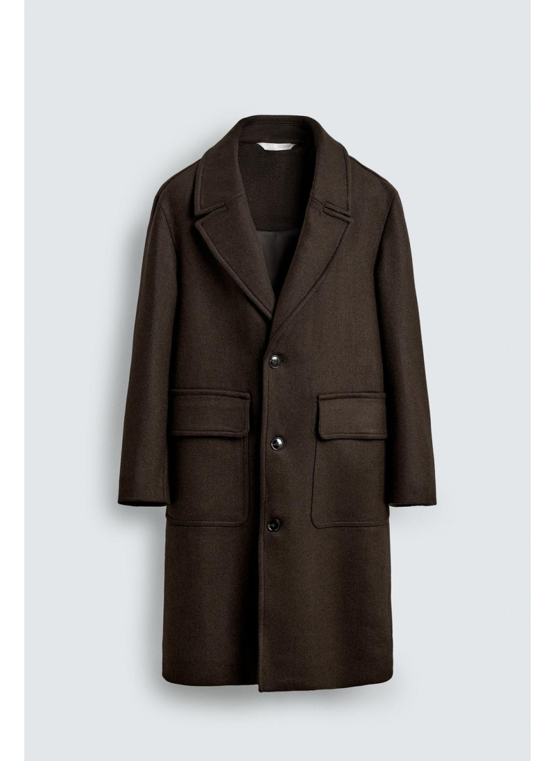 ПАЛЬТО RELAXED FIT ИЗ СМЕСОВОЙ ШЕРСТИ ПАЛЬТО RELAXED FIT ИЗ СМЕСОВОЙ ШЕРСТИ