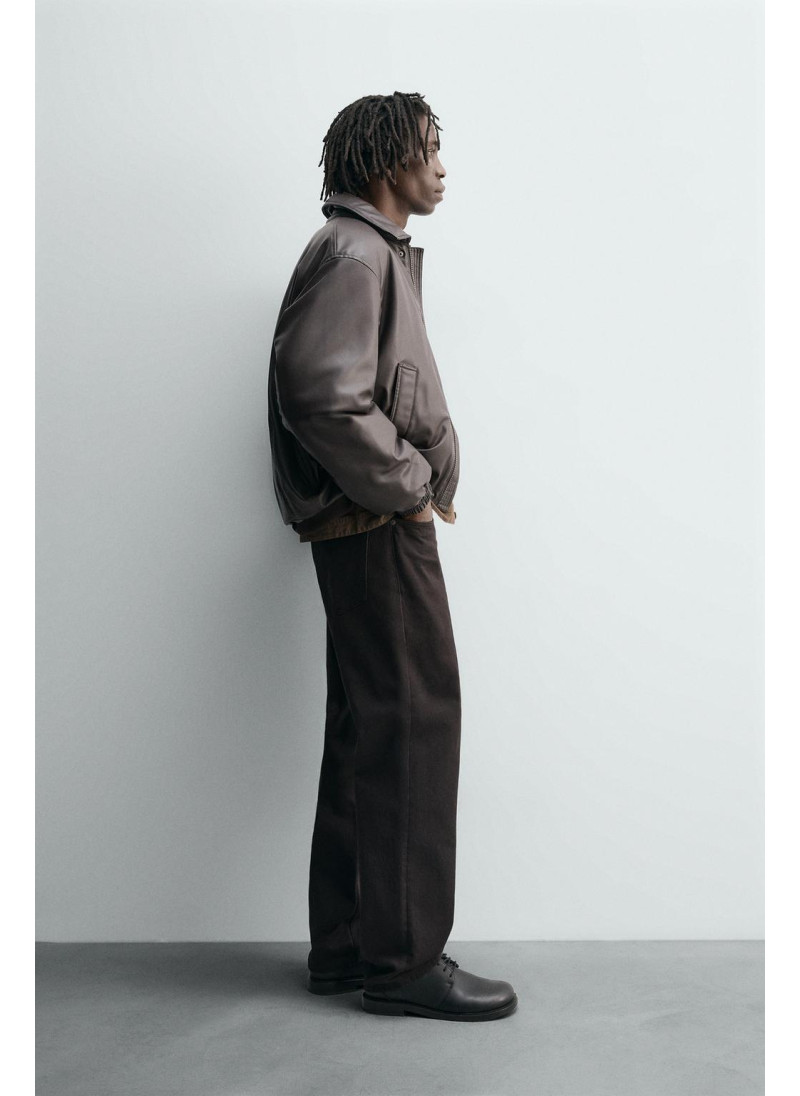 Куртка свободного кроя с эффектом кожи Куртка свободного кроя с эффектом кожи