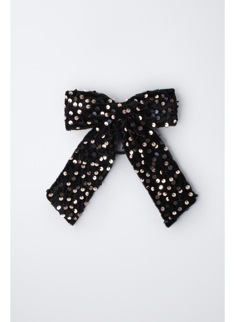 РЕЗИНКА ДЛЯ ВОЛОС С БАНТОМ И ПАЙЕТКАМИ РЕЗИНКА ДЛЯ ВОЛОС С БАНТОМ И ПАЙЕТКАМИ