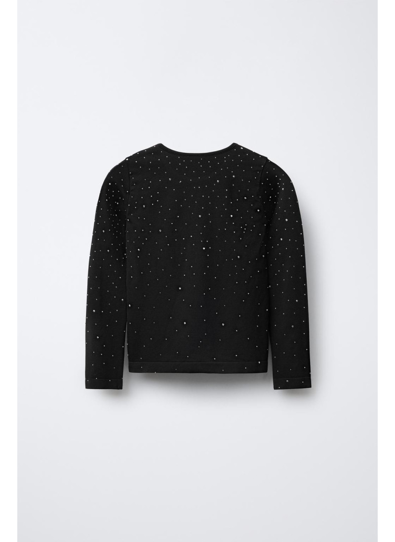 БЕСШОВНАЯ ФУТБОЛКА СО СТРАЗАМИ БЕСШОВНАЯ ФУТБОЛКА СО СТРАЗАМИ