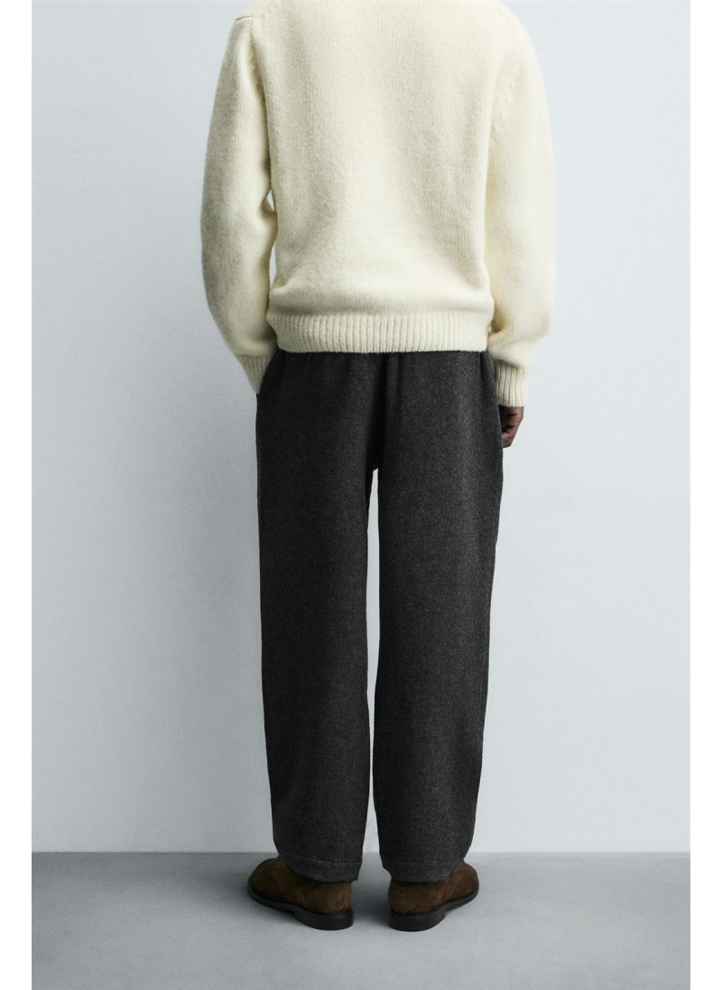 Брюки с фигурными складками из шерсти Брюки с фигурными складками из шерсти