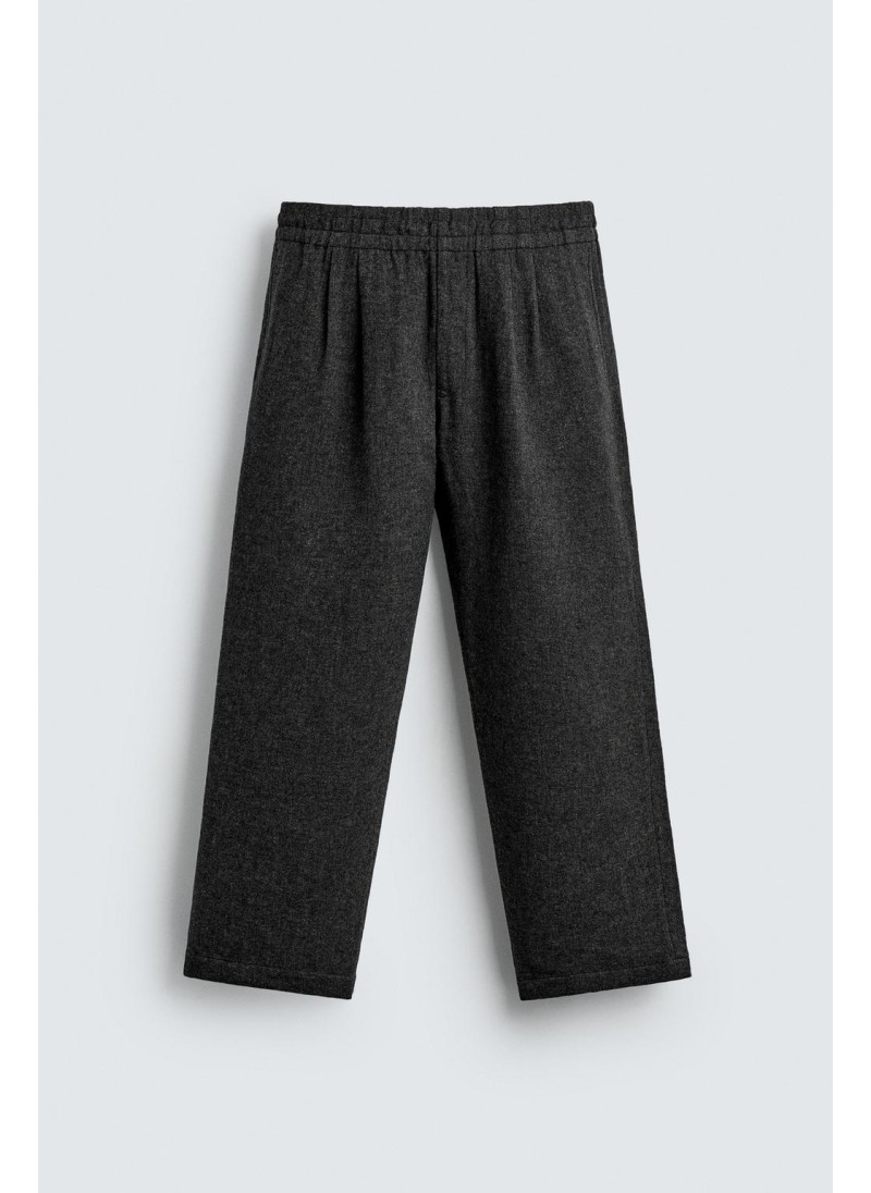 Брюки с фигурными складками из шерсти Брюки с фигурными складками из шерсти